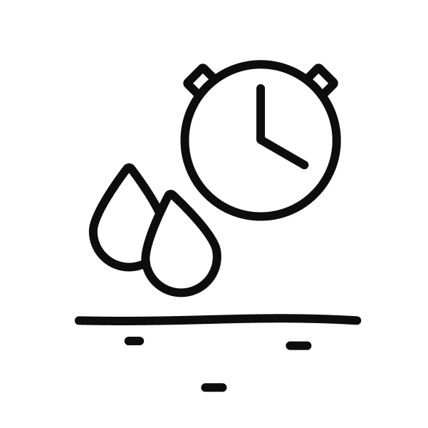Ein Icon welches eine Bewässerung mit Zeitplänen zeigt