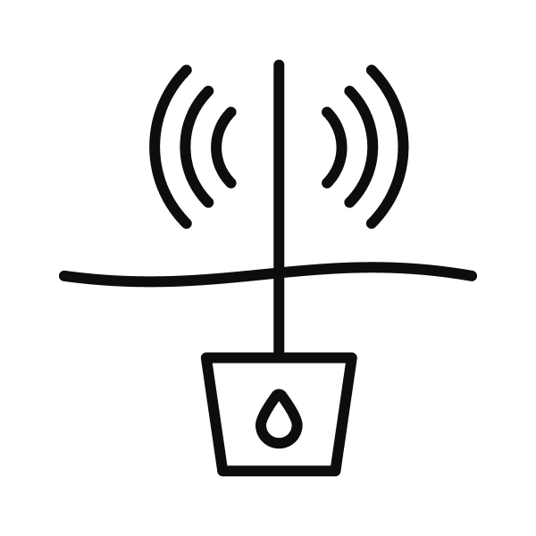 Ein Icon welches ein Bodenfeuchtesensor zeigt