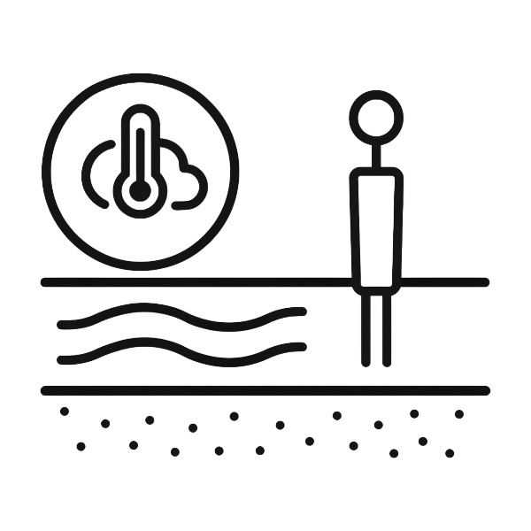 Ein Icon welches die Lufttemperatur zeigt